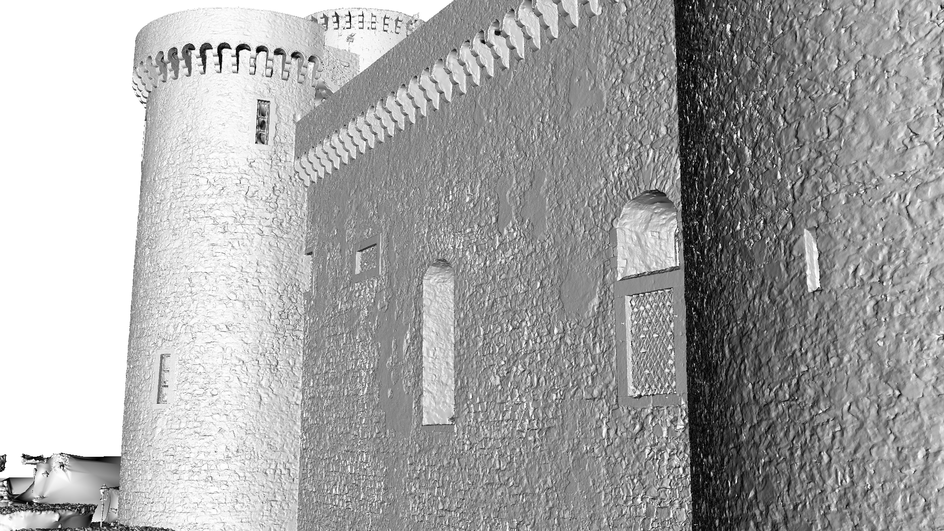 castle walls 3D model